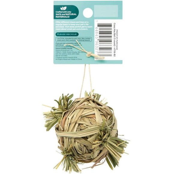 Oxbow Enriched Life Crazy Hay Ball Toy For Small Animal