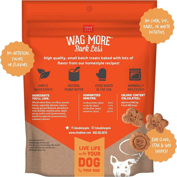 Cloud Star Wag More Bark Less Soft & Chewy with Creamy Peanut Butter Dog Treats (6 oz)