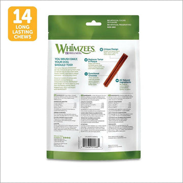 Whimzees by Wellness Stix Natural Grain Free Dental Chews For Medium Breed Dogs (14.8 oz)