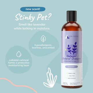 kin+kind Oatmeal Natural Lavender Shampoo For Dogs & Cats (12 oz)