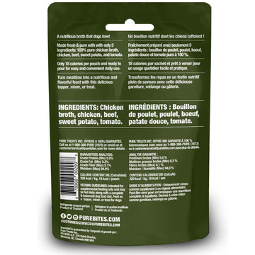 PureBites Broths Chicken & Beef Food Topping For Dogs (2 oz)