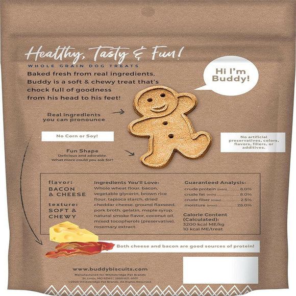 Buddy Biscuits Chewy Dog Treats Bacon & Cheese (20 oz)