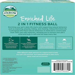 Oxbow Enriched Life 2 in 1 Fitness Ball Toy For Small Animal