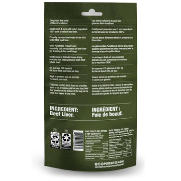 PureBites Mini Trainers RAW Freeze Dried Beef Liver Treats For Dog (3 oz)