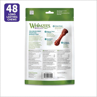 WHIMZEES Brushzees Dental Chews Natural Grain-Free Dental Dog Treats, Extra Small, (48 count)