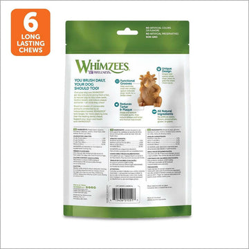 Whimzees by Wellness Hedgehog Dental Chews Natural Grain-Free Dental Treats For Large Dogs (6 ct)