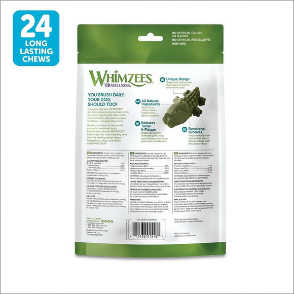 Whimzees by Wellness Alligator Natural Grain-Free Dental Chews For Small Breed Dogs (24 count)