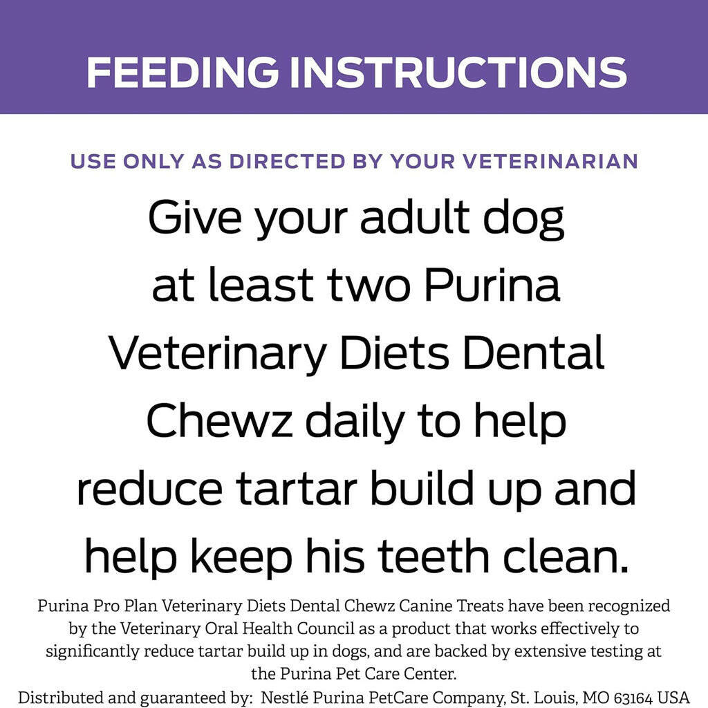 Purina Pro Plan Veterinary Diets Dental Chewz Dog Treats, 5-oz