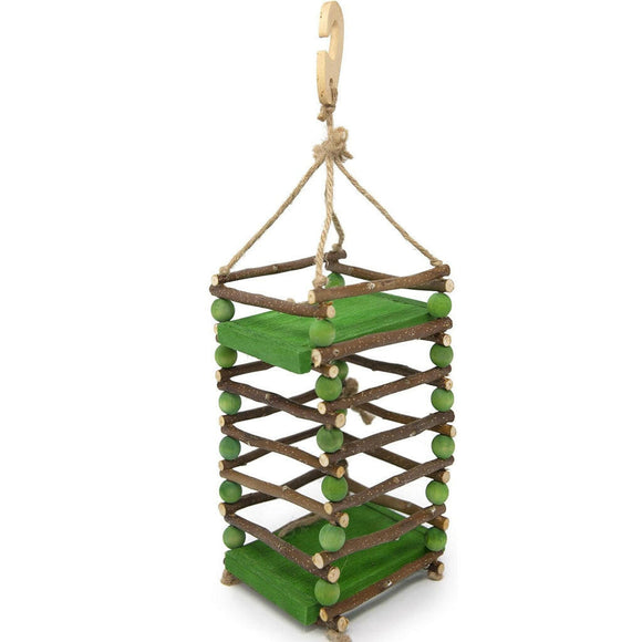 Oxbow Apple Stick Hay Feeder with Wood Hook & Folder For Small Animal
