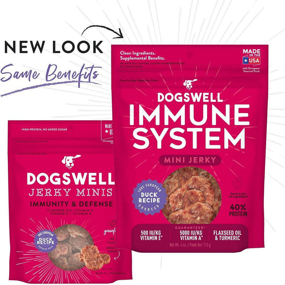 Dogswell Jerky Minis Immunity & Defense Grain-Free Duck Recipe For Dogs (4 oz)