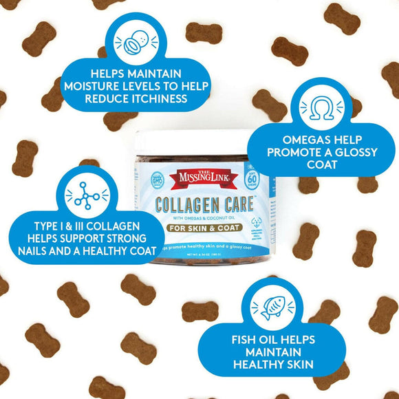 The Missing Link Collagen Care Skin & Coat Soft Chews For Dogs (60 count)