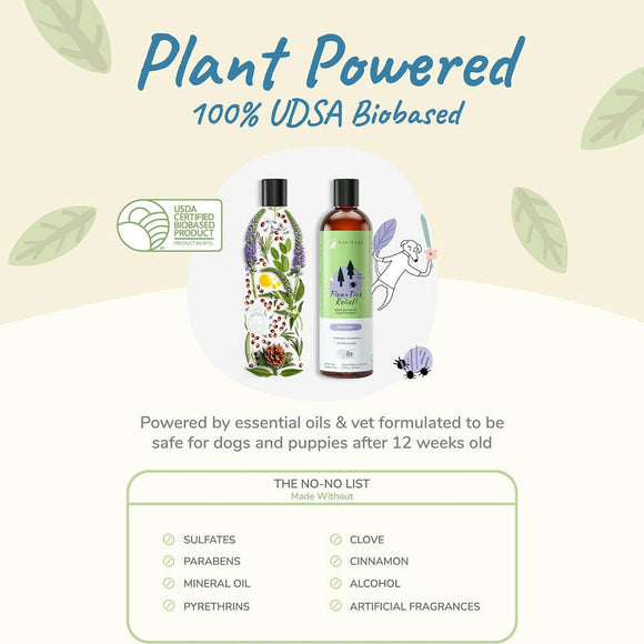 kin+kind Lavender Flea + Tick Biobased Relief Shampoo For Dog (12 oz)