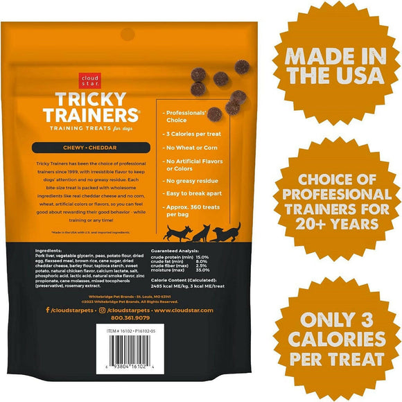 Cloud Star Tricky Trainers Chewy Dog Treats Cheddar (14 oz)