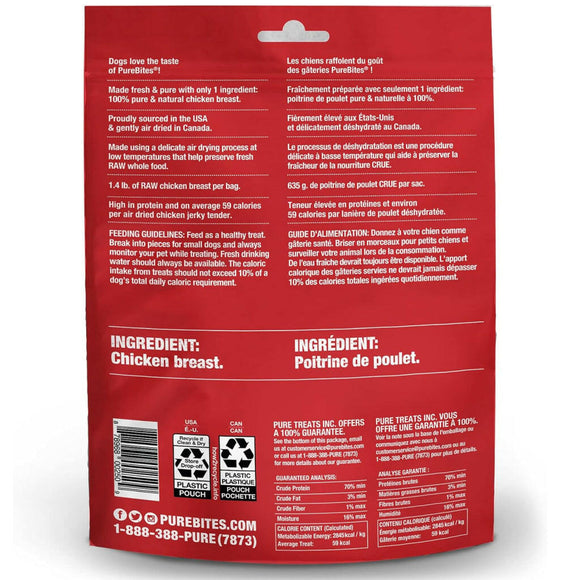 PureBites Chicken Jerky Mid Size Treats For Dog (5.5 oz)