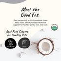 kin+kind Raw Coconut Oil Skin & Coat Boost Supplement For Large Dog & Cat (16 oz)