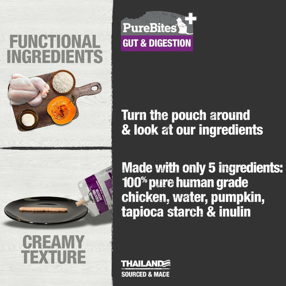 PureBites Plus Squeezables- Gut & Digestion  Food Topping For Cat (2.5 oz)