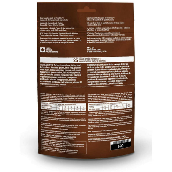 PureBites Freeze-Dried Turkey Recipe Food Topper For Cat (2.8 oz)