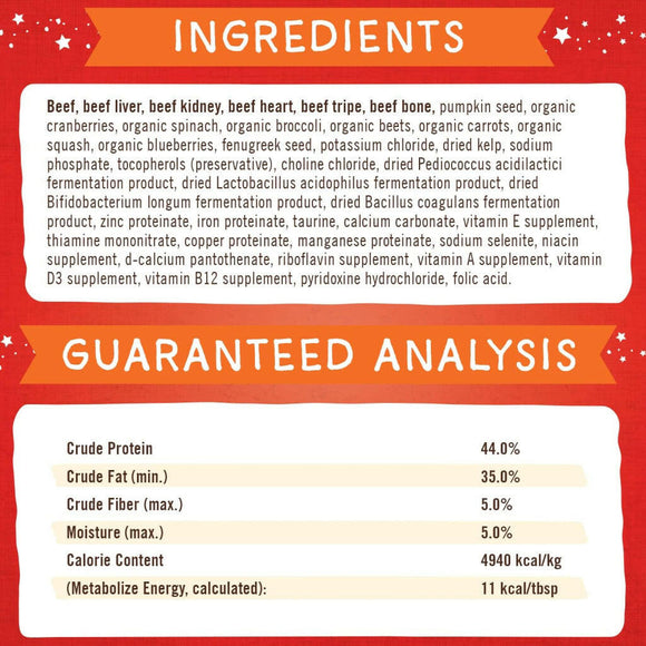 Stella & Chewy's Magical Dinner Dust Grass Fed Beef Freeze-Dried Raw Food Topper For Dogs (7 oz)