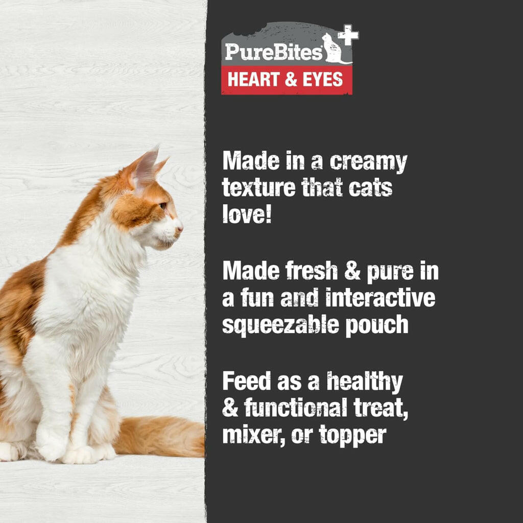 PureBites Plus Squeezables- Heart & Eyes Food Toppings For Cat (2.5 oz)