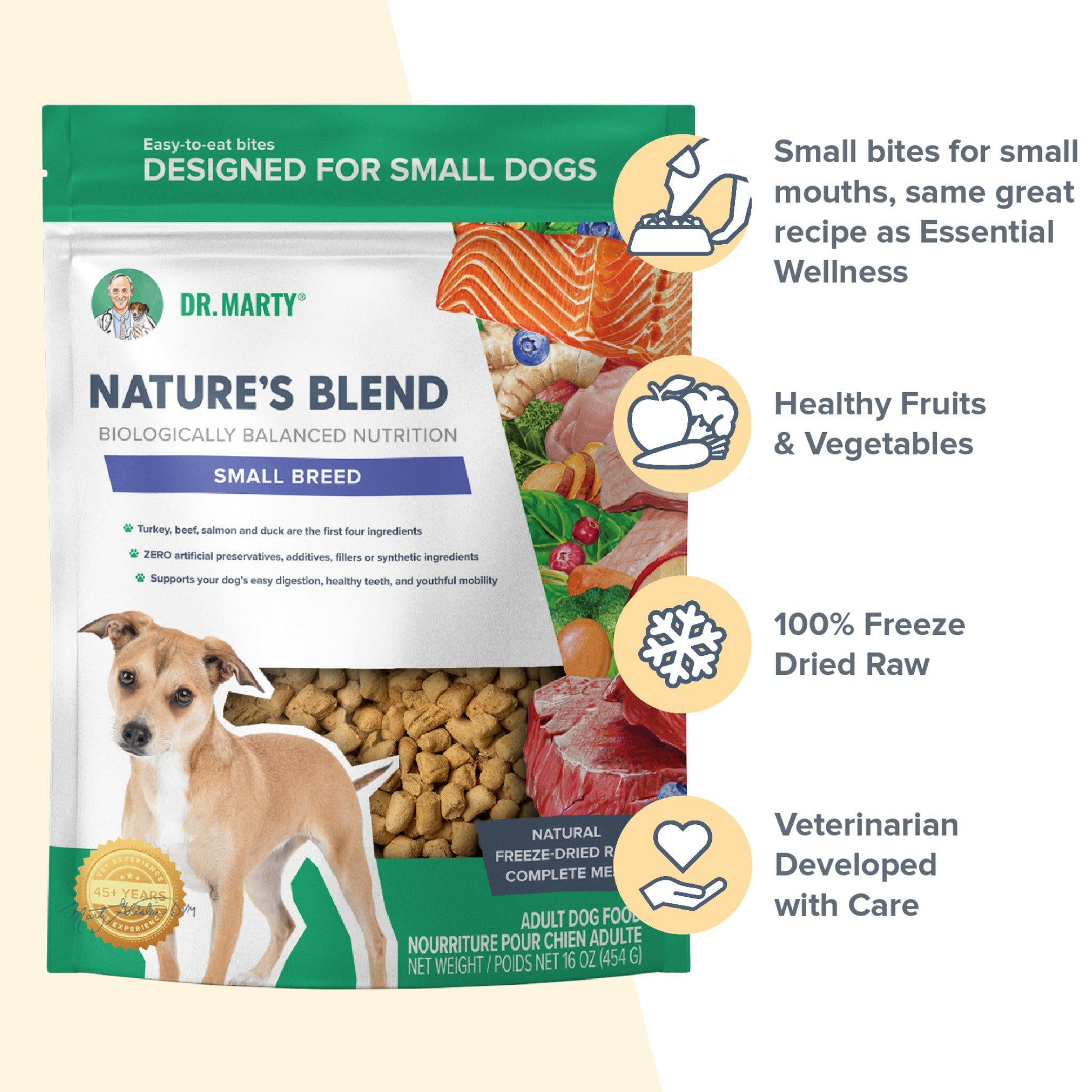 Top Nutrition: Dr. Marty's Freeze Dried Food Small Breed Dog