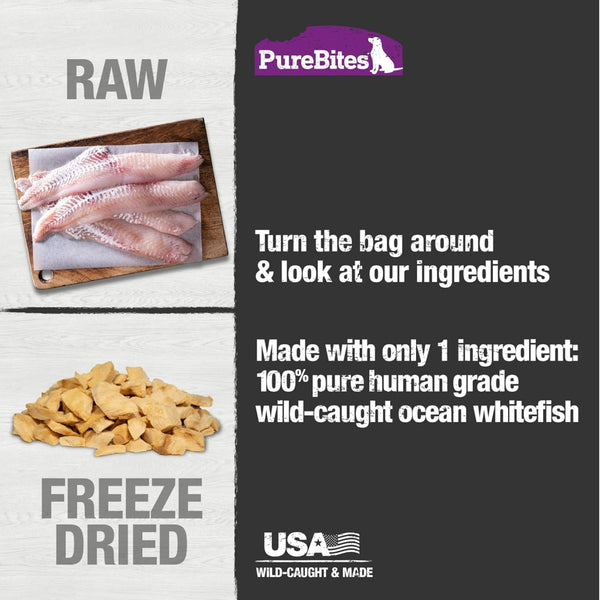 PureBites Freeze Dried Ocean Whitefish Treat For Dog (1.8 oz)