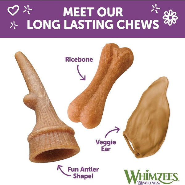 Whimzees by Wellness Rice Bone Dental Chew For Large Breed Dog (50 ct)