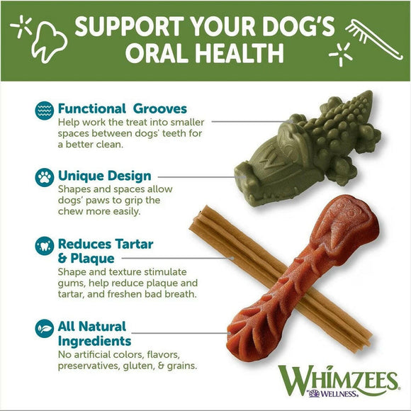 WHIMZEES Variety Pack Grain-Free For Dental Dog Treats, Small (56 coun)