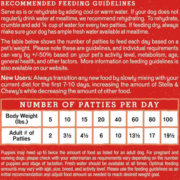 Stella & Chewy's Duck Duck Goose Dinner Patties Freeze-Dried Raw Food For Dogs (25 oz)