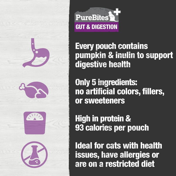PureBites Plus Squeezables- Gut & Digestion  Food Topping For Cat (2.5 oz)