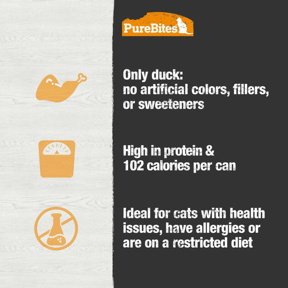 PureBites 100% Pure Duck Pate Treats For Cat (2.5 oz)