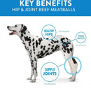 Dogswell Hip & Joint Beef Recipe Meatballs Treats For Dogs (14 oz)