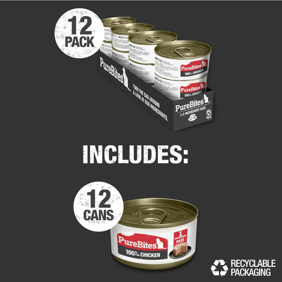 PureBites 100% Pure Chicken Pate Treats For Cat (2.5 oz)