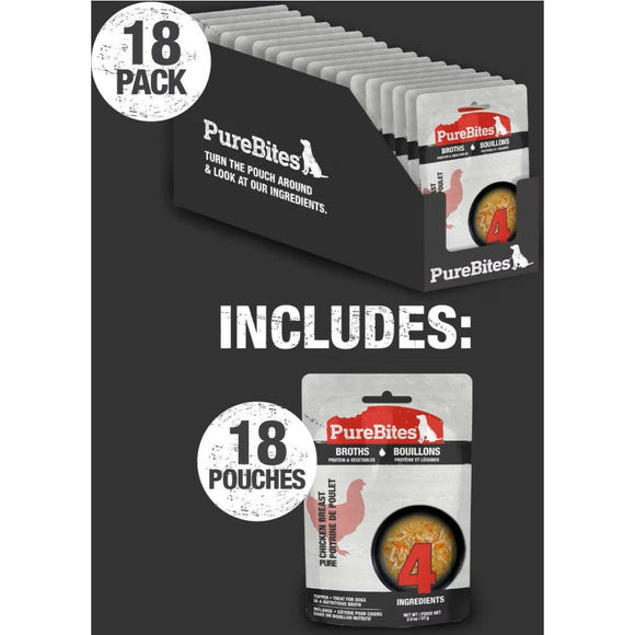 PureBites Broths Chicken & Vegetables Food Topping For Dog (2 oz)