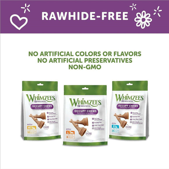 Whimzees by Wellness Occupy Antler Value Bag Treat For Large Dog (6 pc)