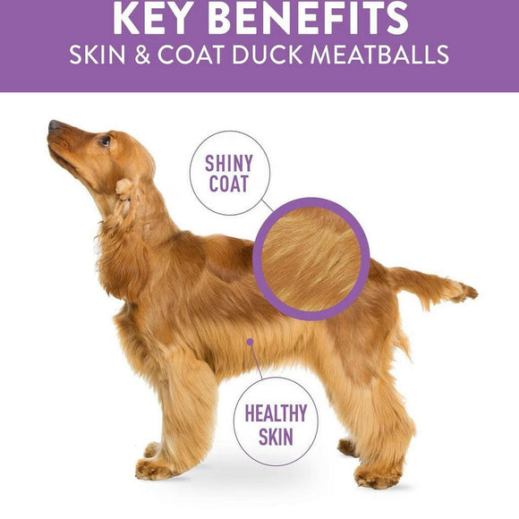 Dogswell Skin & Coat Duck Recipe Meatballs Treats For Dogs (14 oz)