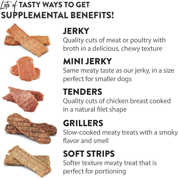 Dogswell Jerky Skin & Coat Salmon Recipe Grain-Free Treats For Dogs (18 oz)