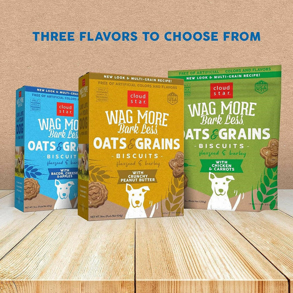 Cloud Star Wag More Bark Less Oven-Baked Bacon, Cheese & Apples Dog Treats (16 oz)