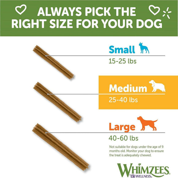 Whimzees by Wellness Natural Dental Value Box Treat For Medium Dogs (44 ct)