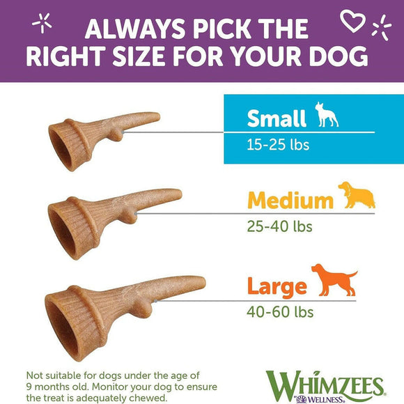 Whimzees by Wellness Occupy Antler Value Bag Natural Dental Chews For Small Dog (24 pc)