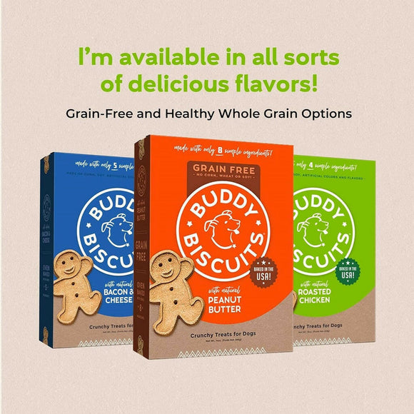 Buddy Biscuits Grain-Free Oven-Baked Crunchy Dog Treats With Roasted Chicken (14 oz)