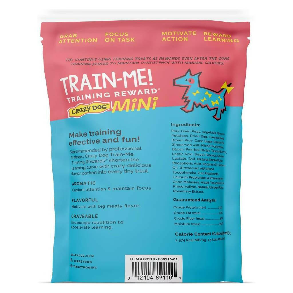 Crazy Dog Train-Me! Training Treat Minis Bacon Flavor (10 oz)