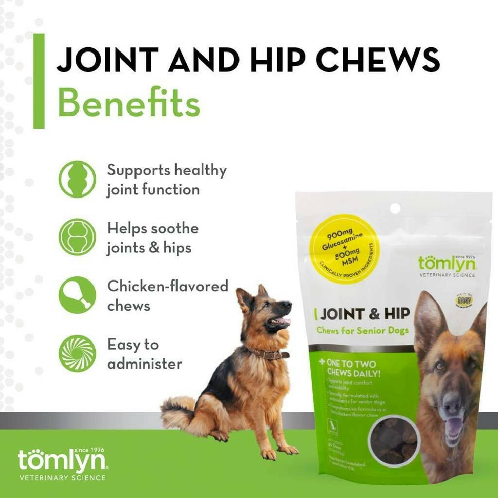 Tomlyn Joint & Hip Chews for Senior Dogs (30 soft chews)