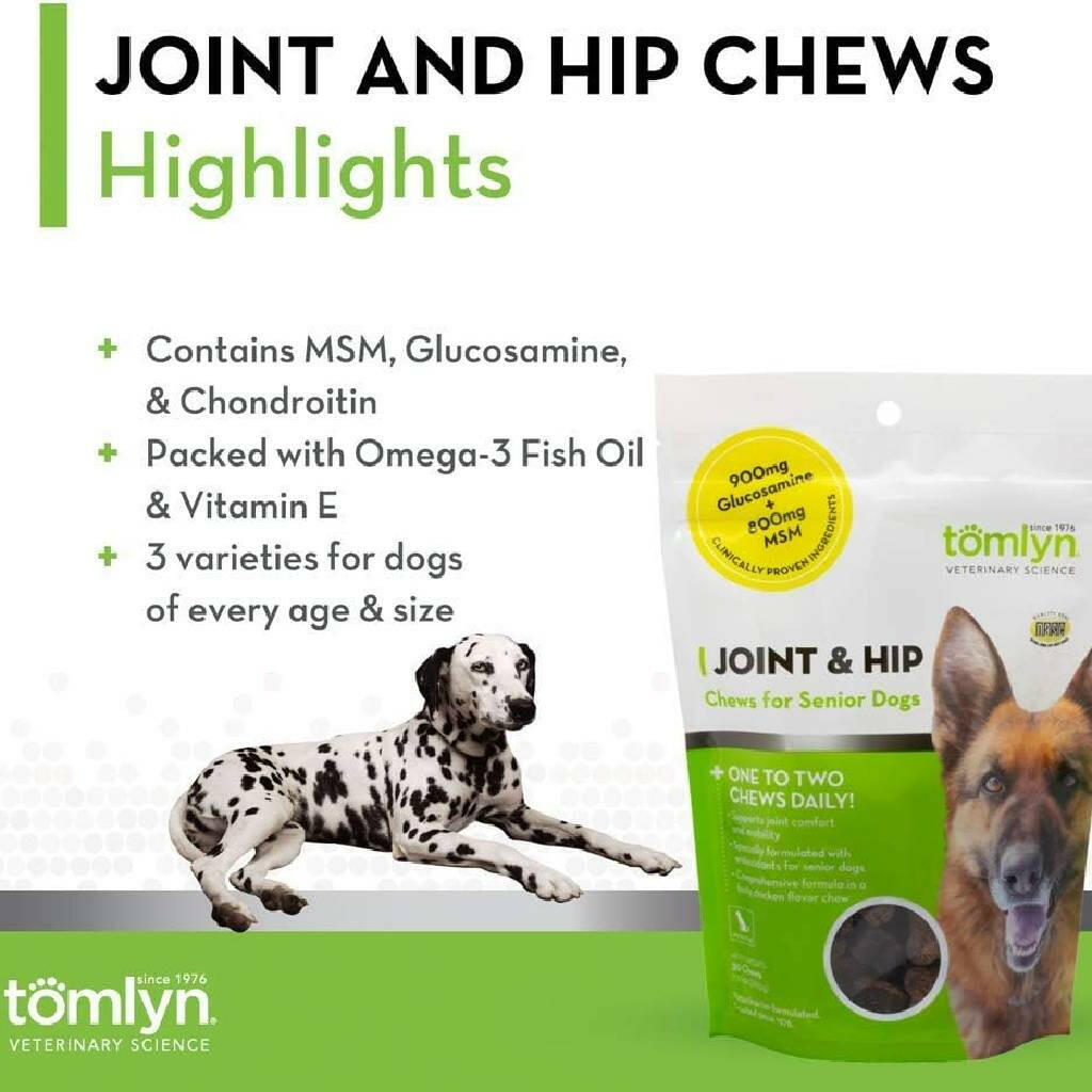 Tomlyn Joint & Hip Chews for Senior Dogs (30 soft chews)