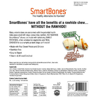 SmartBones Rawhide-Free Sweet Potato Chew Bones Dog Treats (6 small bones)