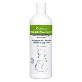 VetraSeb CeraDerm P Anti-Itch Conditioning Shampoo for Dogs & Cats (16 oz)