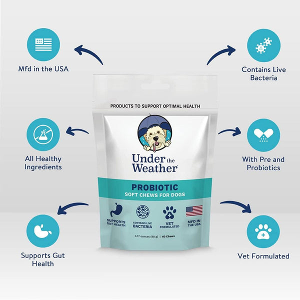 Under the Weather Probiotic Soft Chews for Dogs features