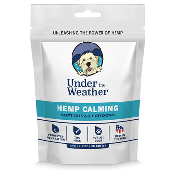 Under the Weather Hemp Calming Soft Chews for Dogs, 30 chews