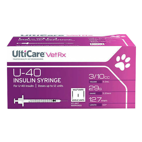 Ulticare Insulin Syringes 0.3 cc, U-40, 29 x 1/2 