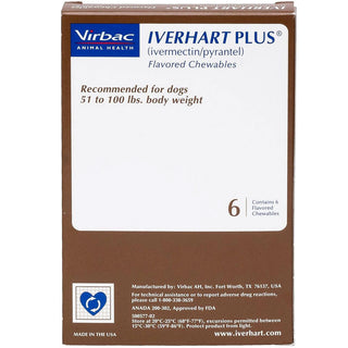 Iverhart Plus Chewable Tablet for Dogs 51-100 lbs backside