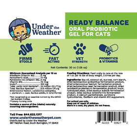 Under the Weather Ready Balance Oral Probiotic Gel for Cats